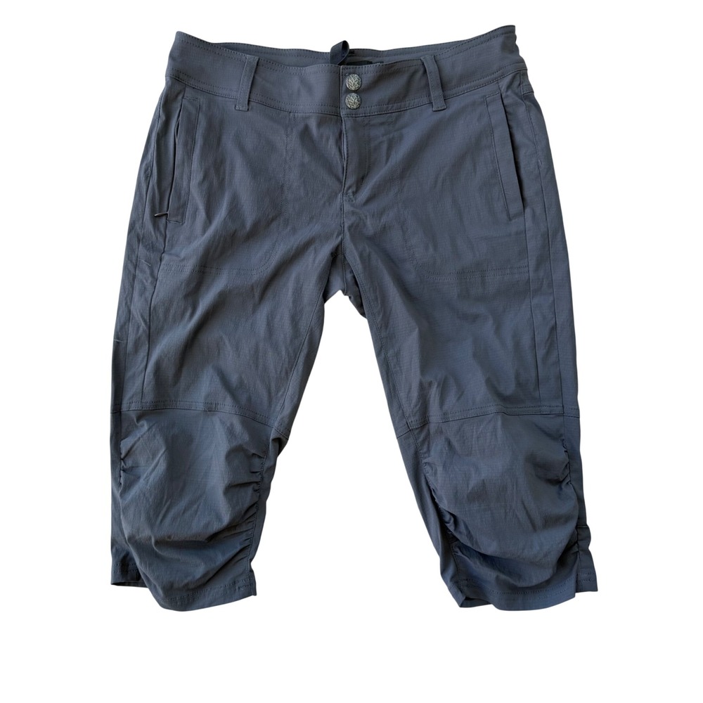 prAna Halle Stretch Zion Hiking Capri Pants Charcoal Gray Women's Size 6